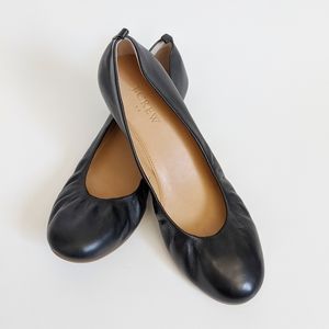 J. Crew Black Leather Flats